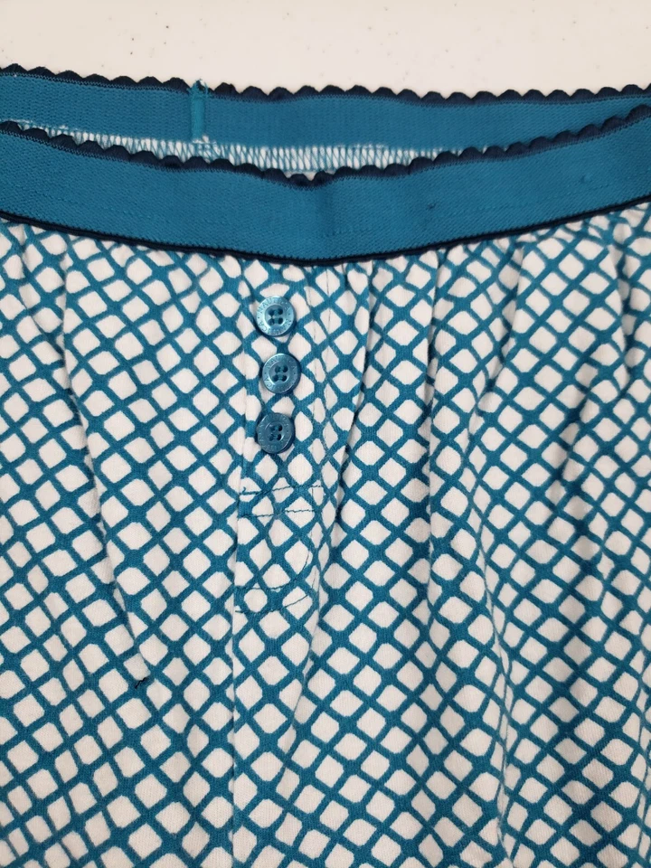 Pantalones de pijama Nautica Sleepwear verde y blanco patrón de diamantes para mujer talla S Foto 4 de 4