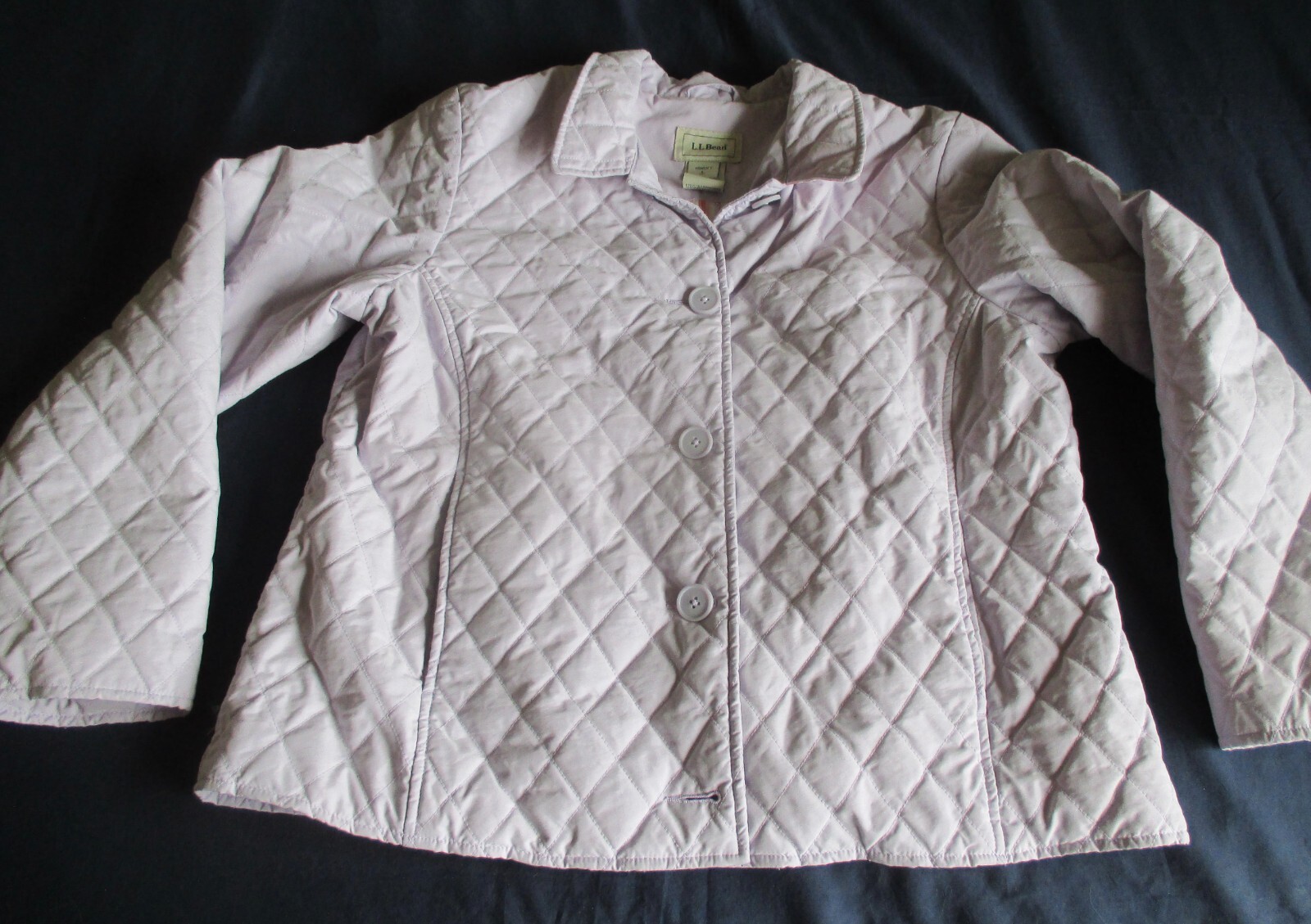 LL Bean Lavender Purple Quilted Jacket - Womens Large Petite  Spring