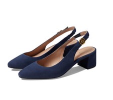 Cole Haan Women's The Go-to Slingback Pump 45mm Navy Suede  Several Sizes