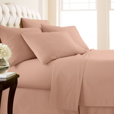 4-Piece: Luxury Home 1000 Thread Count Egyptian Cotton Sheet Sets