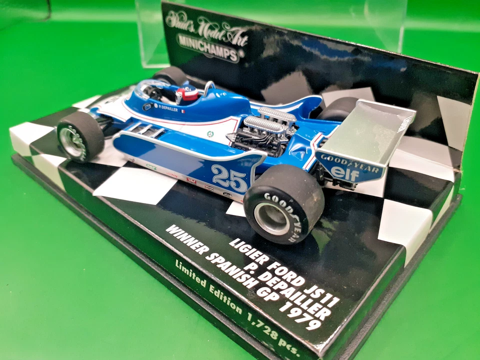 LIGIER FORD JS11 P. DEPAILLER SPANISH GP 1979 LIMITED 1728 pcs 1/43 minichamps - Immagine 2 di 4