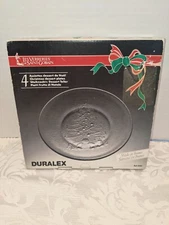 Les Verreries De Saint Gobain Duralex Christmas Tree Dessert Plates 7.75" France