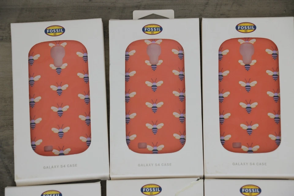 Paquete Lote Fossil Galaxy S4 Funda de Teléfono Equipada Goma Silicona Abejas Bloque de Color Foto 2 de 4