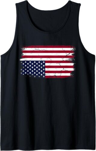 Vintage American Flag Upside Down Distress United States USA Tank Top