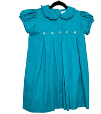 New The Proper Peony Teal Pleated Pan Collared Spring Easter Dress Size 5