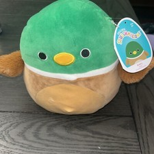 Squishmallow 8" Avery The Green Brown Mallard Duck 2021 Original Squishmallows