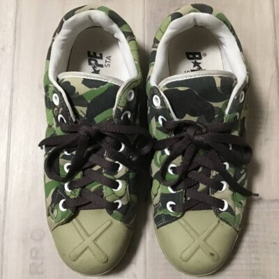 BAPE × KAWS ULTRA SKULL STA sneakers ABC camo NIGO Green A BAPE × KAWS ULTRA SKULL STA sneakers ABC camo NIGO Green A