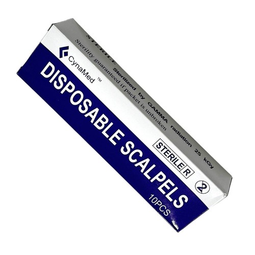 Box of 10  Disposable Scalpels, Sterile, for Dermaplaning, Podiatry, & Crafts - Picture 13 of 44