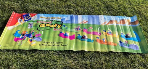 Mcdonalds Banner Disney GOOFY MOVIE Toys Sign Display Store Ad RARE Collectible - Picture 2 of 11