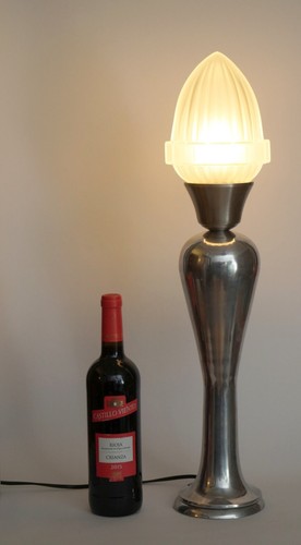 Lampe de table art déco unique "PHANTOM" pièce unique lampe de collection - Photo 6 sur 9