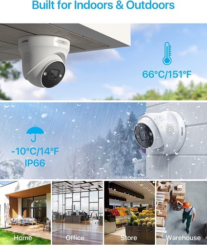 ZOSI 4K 8MP PoE Security Camera System with Spotlight AI NVR 2TB HDD 2 Way Audio - Picture 8 of 13