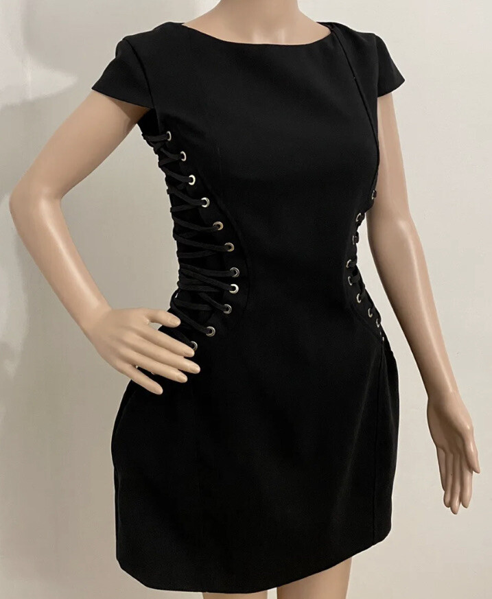 RARE!!🔥ELISABETTA FRANCHI 🔥CORSET  MINI DRESS BLACK  Size 42 image 2