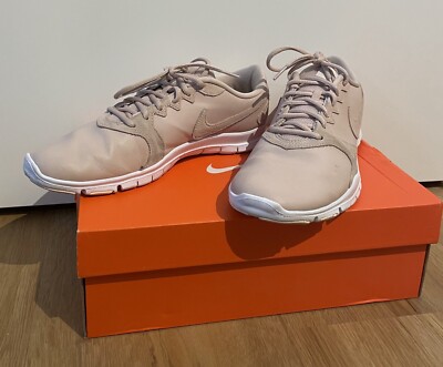 Nike Flex Essential 41 Beige / Rosa Wildleder Mix Particle Beige Sneakers