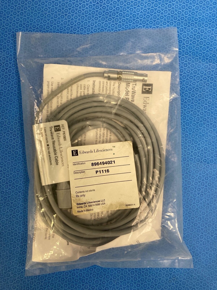 Edwards Lifesciences PX1800 TruWave Reusable Cable 896494012