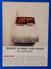 1962 Pontiac Tempest Original Color Print Ad Classic Gm Style And Performance
