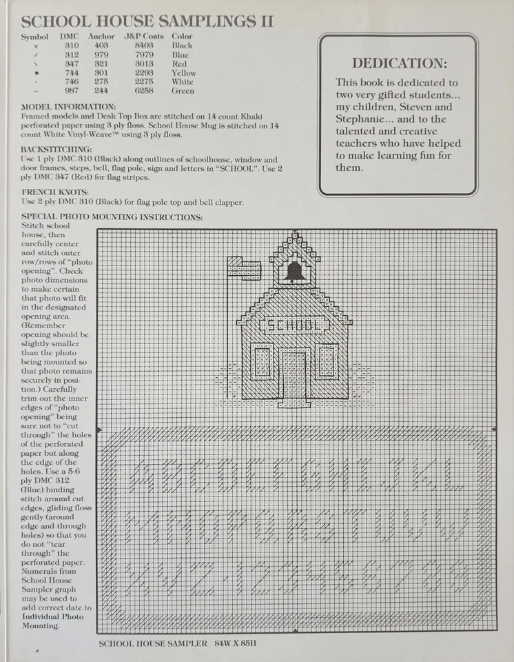 School House Samplings Cross Stitch Patterns By The Sweetheart Tree s2 - Image 2 of 3