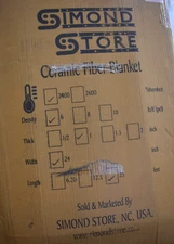 Simond Store Ceramic Fiber Blanket 2400° F 6lb/ft 1" x 24" x 25ft #6 Density New