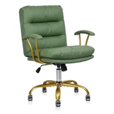 Ergonomic Home Office Desk Chair Comfortable Leather Computer Chairs for Bedroom