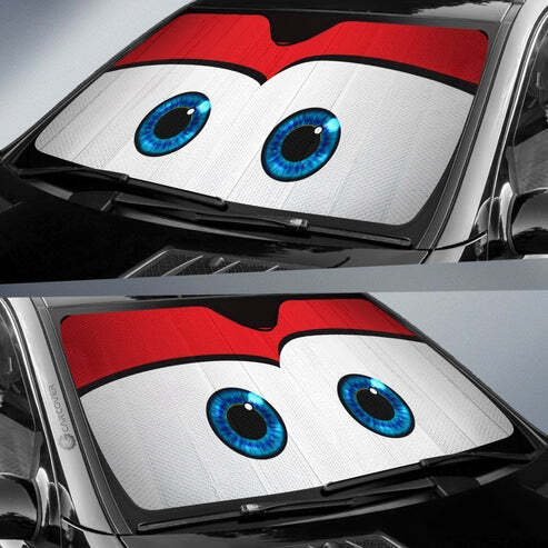 Lightning Mcqueen Car Eyes Sun Shade Custom Red Car Accessories
