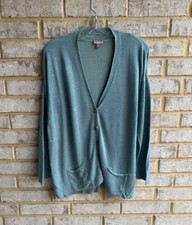 J.Jill Long Sleeve Linen Blend Cardigan Sweater Women's Size L petite