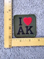 I LOVE AK GUN RIFEL TACTICAL IRON ON PATCH free shipping