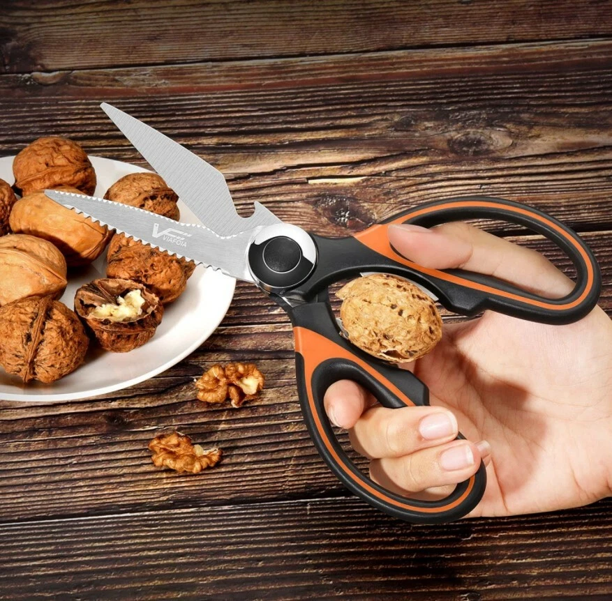 Kitchen Shears Sharp Scissors Stainless Steel Meat Chicken Professional BBQ New - Image 4 of 4