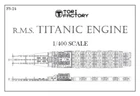 Tori Factory 1/400 TITANIC ENGINE SET Resin Model Kit #FS-24