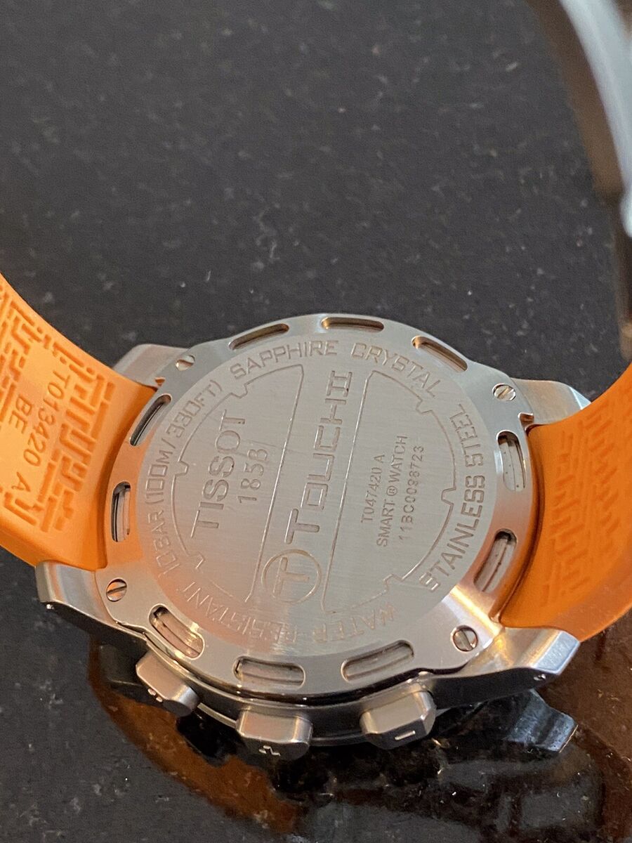Tissot T-Touch Men's Orange- Black Face SmartWatch - T047420 Tissot T-Touch Men's Orange- Black Face SmartWatch - T047420