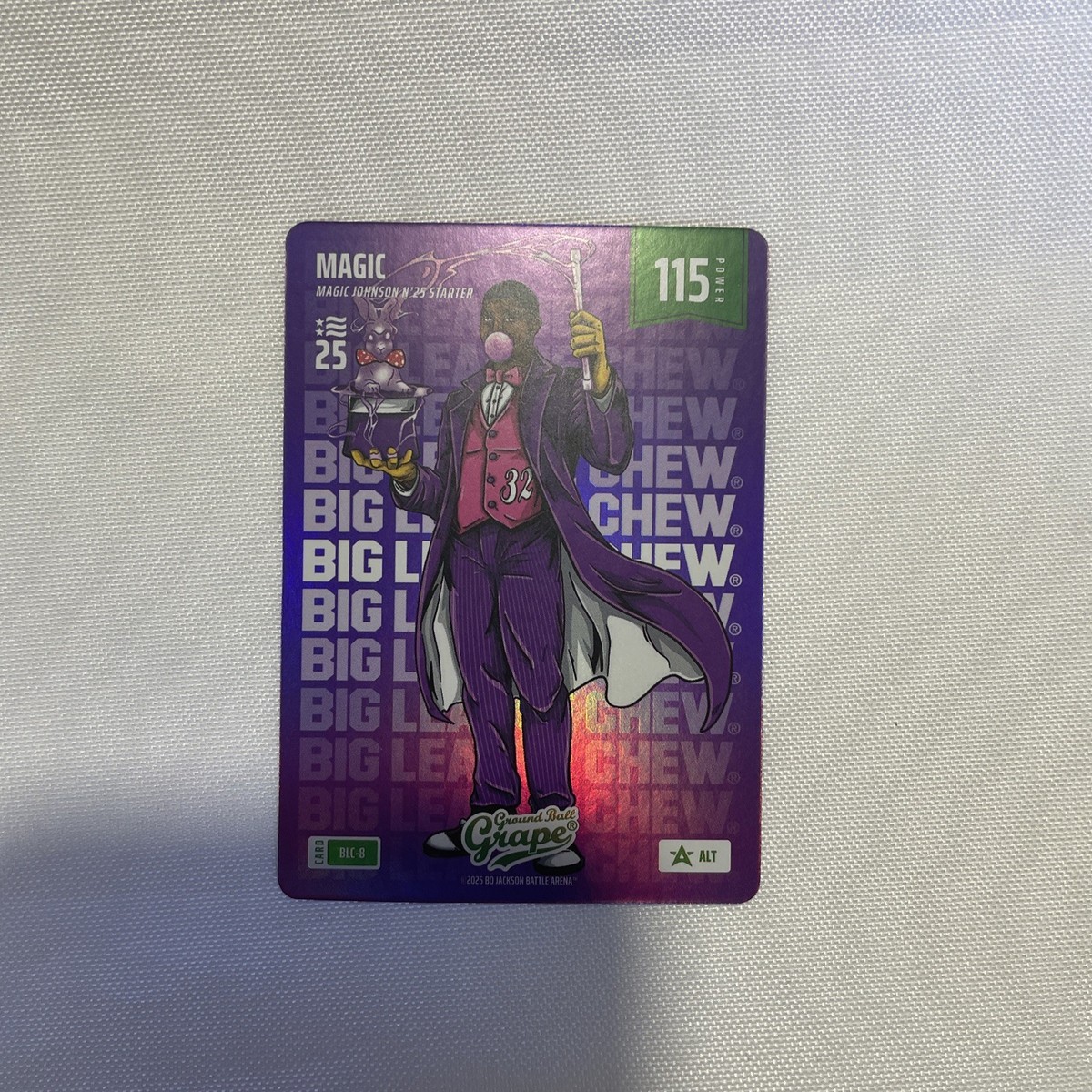 Magic Johnson Bo Jackson Battle Arena Big League Chew Alt Purple NSCC SP