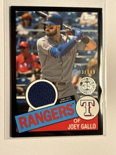 2020 Topps #85TR-JG Joey Gallo 1985 Topps 35th Anniversary Relics Black /199