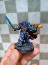 Space Marine Captain, in gravis armor Warhammer 40k WELL PAINTED.