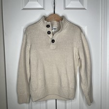 Mock Neck Sweater The Childrens Place Cream Pullover Boys Size 5/6