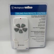 Westinghouse Ceiling Fan Remote Control Universal 3-Speed Light Dimmer Kit 77870