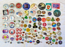 120 STORAGE UNIT FINDS Lot Assorted Collectible Jacket Lapel Hat Pins Vintage