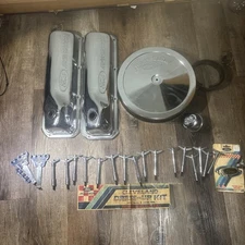 OEM Ford 351C 351M 400M CHROME  Engine Dress Up Kit Valve Covers  Air filter.