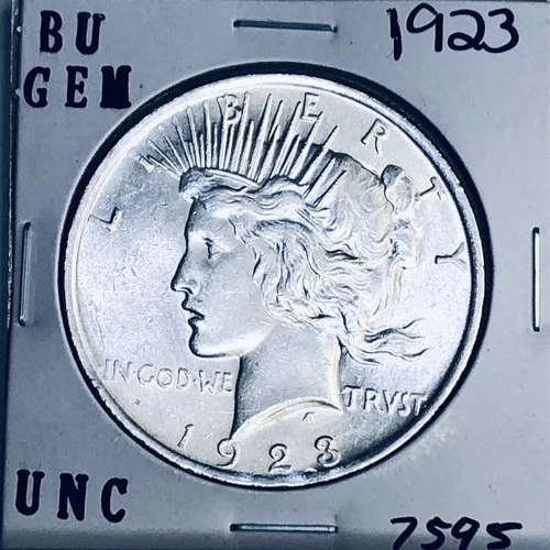 1923 P BU GEM PEACE SILVER DOLLAR UNC MS+++ U.S. MINT RARE COIN 7595