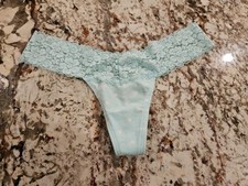 True Vintage Victoria's Secret PINK Extra Low Rise Lace Waist Cotton Thong Panty