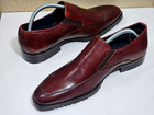 New BACCO BUCCI Men's size 9, 42 BURGUNDY Leather Loafer Shoes — photo 2