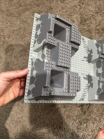 LEGO 4990 Gray Raised Baseplate Rock Raiders HQ 15x10in Castle 30271px3 Base
