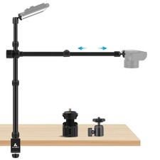 Overhead Camera Mount Desk Stand, 15.75"-33.45" Webcam Mount with 2-Section A...