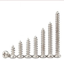 M2.6 M3 M3.5 M4 Pozi Button Head Self Tapping Security Wood Screws Nickel