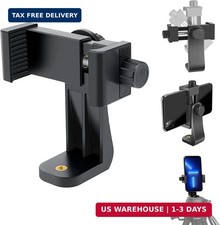 Cell Phone Tripod Mount Adapter, Universal Phone Holder Adjustable Clamp, 360 De
