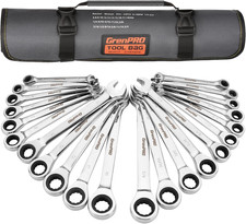 Ratcheting Wrench Set, Combination Wrench Set, 22-Piece SAE  Metric and Standar