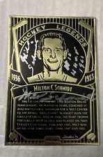 Milt Schmidt 1993 Legendary Foils Hockey Legends - AUTOGRAPHED SIGNED Card