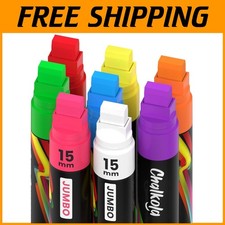8 Washable Window Markers - Jumbo 15mm Nib, 3 in 1, 28g Ink