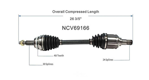 CV Axle Assembly-New CV Axle GSP NCV69166 - Picture 2 of 6