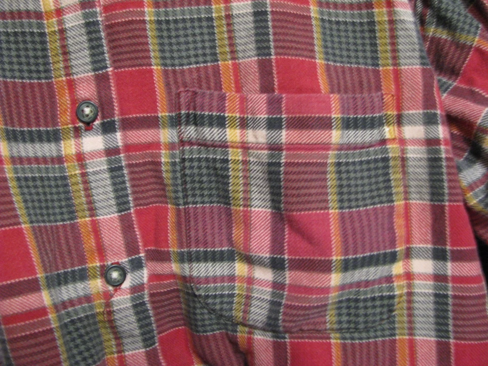 Columbia Men's Red Plaid Flannel Shirt xl - Image 2 of 4