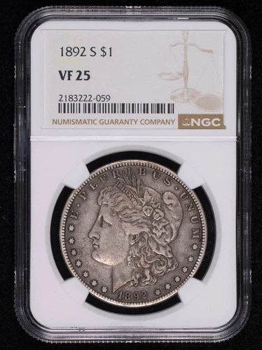 1892 S Morgan Silver Dollar NGC VF-25