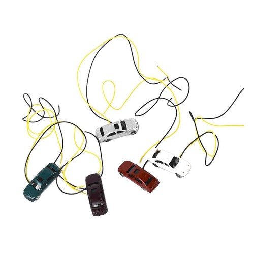 5 lotti di auto leggere in plastica scala N 1:150 per accessori da costruzione - Foto 3 di 7