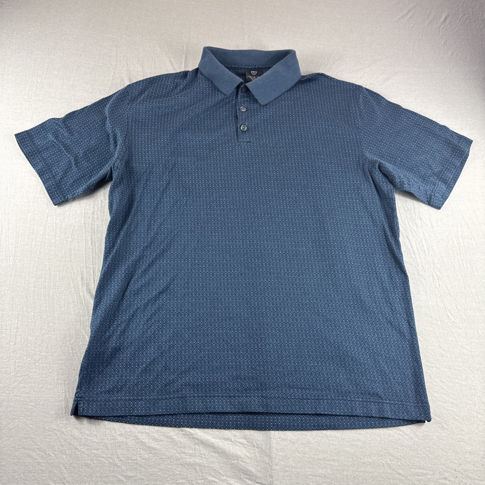 Vintage Nike Golf Polo Men XL Blue Geometric Shirt 90s Short Sleeve Preppy Money